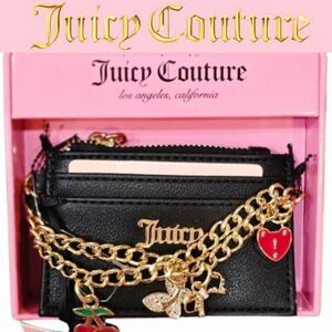 Juicy Couture Charm Card Case- Black